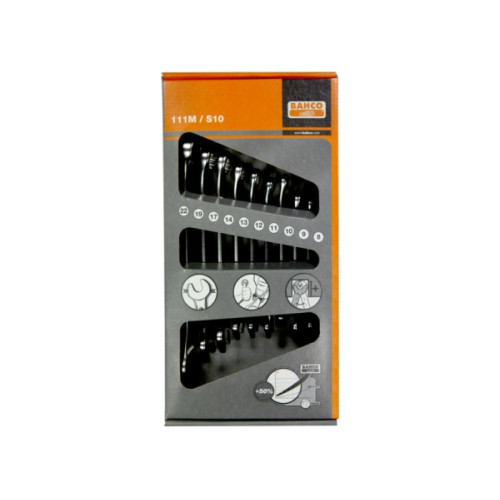BAHCO Bahco 111M/S10, 8,9,10,11,12,13,14,17,19,22 mm, Krom, Chrome...