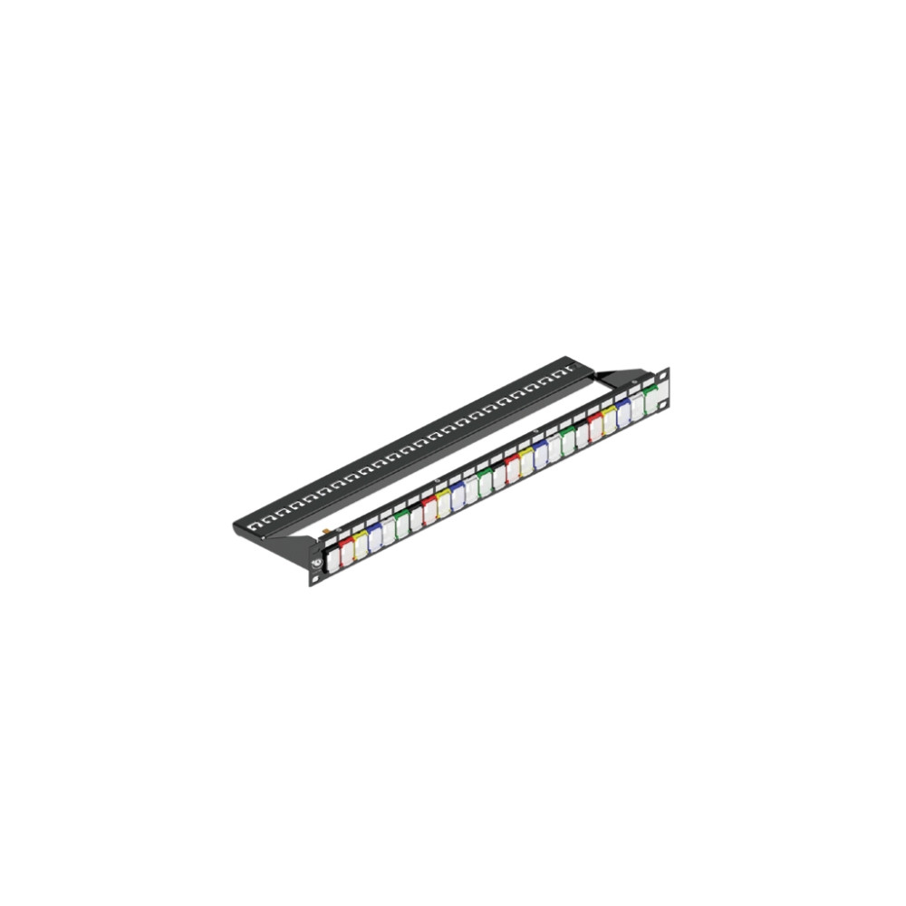 Produktbild för Brand-Rex MMCPNLX24SIJ2DCI, Infogbar panel, Svart, 1U, 48,3...