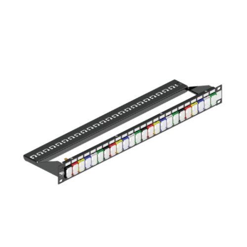 Leviton (Brand-Rex) Brand-Rex MMCPNLX24SIJ2DCI, Infogbar panel, Svart, 1U, 48,3...