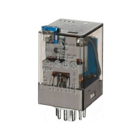 Produktbild för Finder 60.13.9.024.0074 Stikrelæ 24 V/DC 10 A 3 x omskifter...
