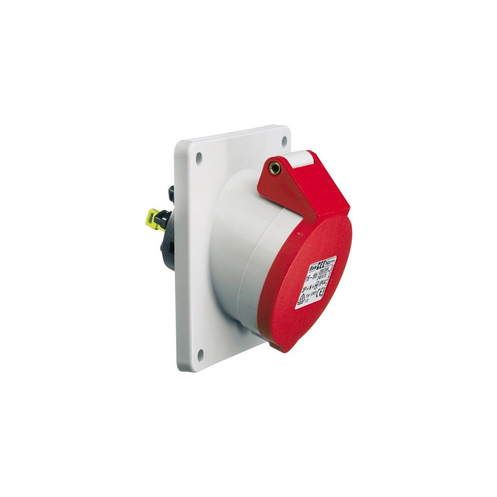 Produktbild för BALS CEE grenuttag H6 400V 32A, 5-poligt, röd infälld sned,...