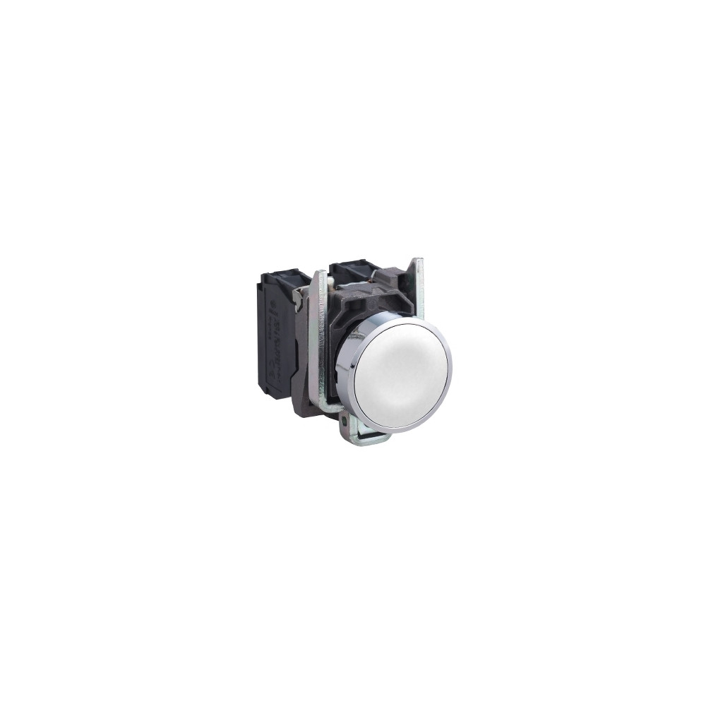 Produktbild för Schneider Electric XB4, Knapp, Vit, IP66, IK06, Klass I, 30...