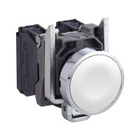 Produktbild för Schneider Electric XB4, Knapp, Vit, IP66, IK06, Klass I, 30...
