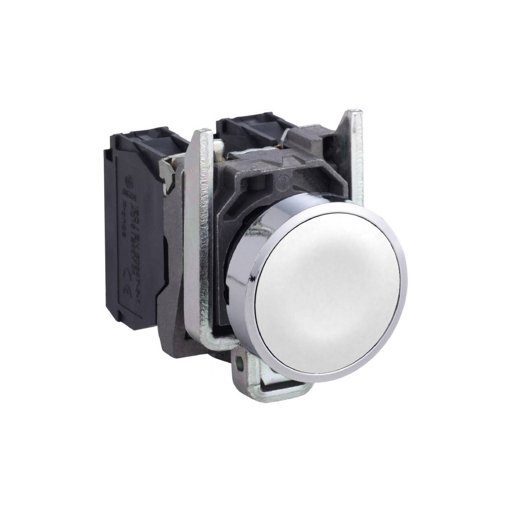 Produktbild för Schneider Electric XB4, Knapp, Vit, IP66, IK06, Klass I, 30...