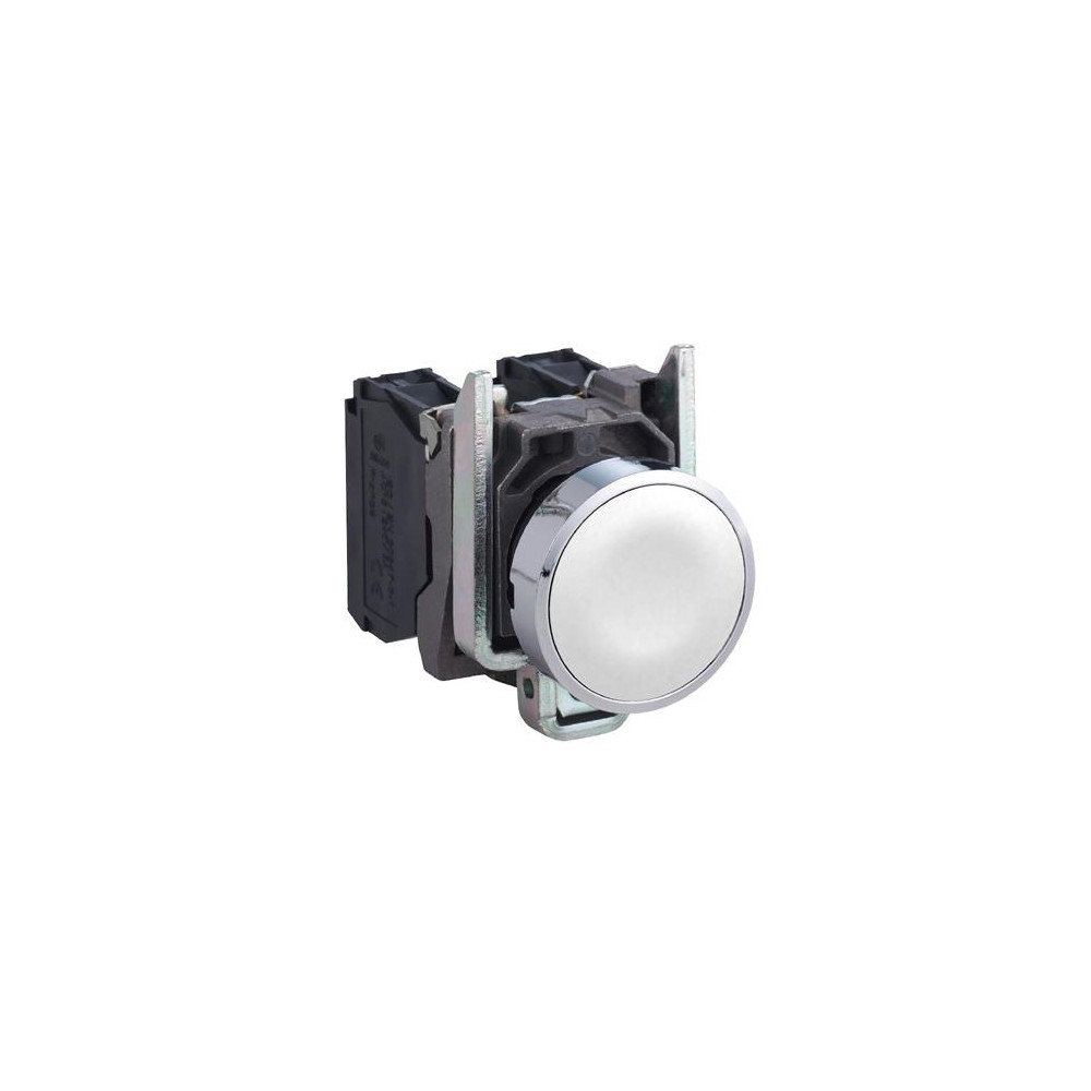 Produktbild för Schneider Electric XB4, Knapp, Vit, IP66, IK06, Klass I, 30...