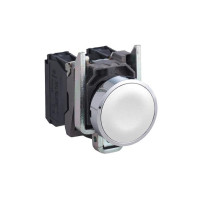 Produktbild för Schneider Electric XB4, Knapp, Vit, IP66, IK06, Klass I, 30...