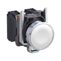 Produktbild för Schneider Electric XB4, Knapp, Vit, IP66, IK06, Klass I, 30...