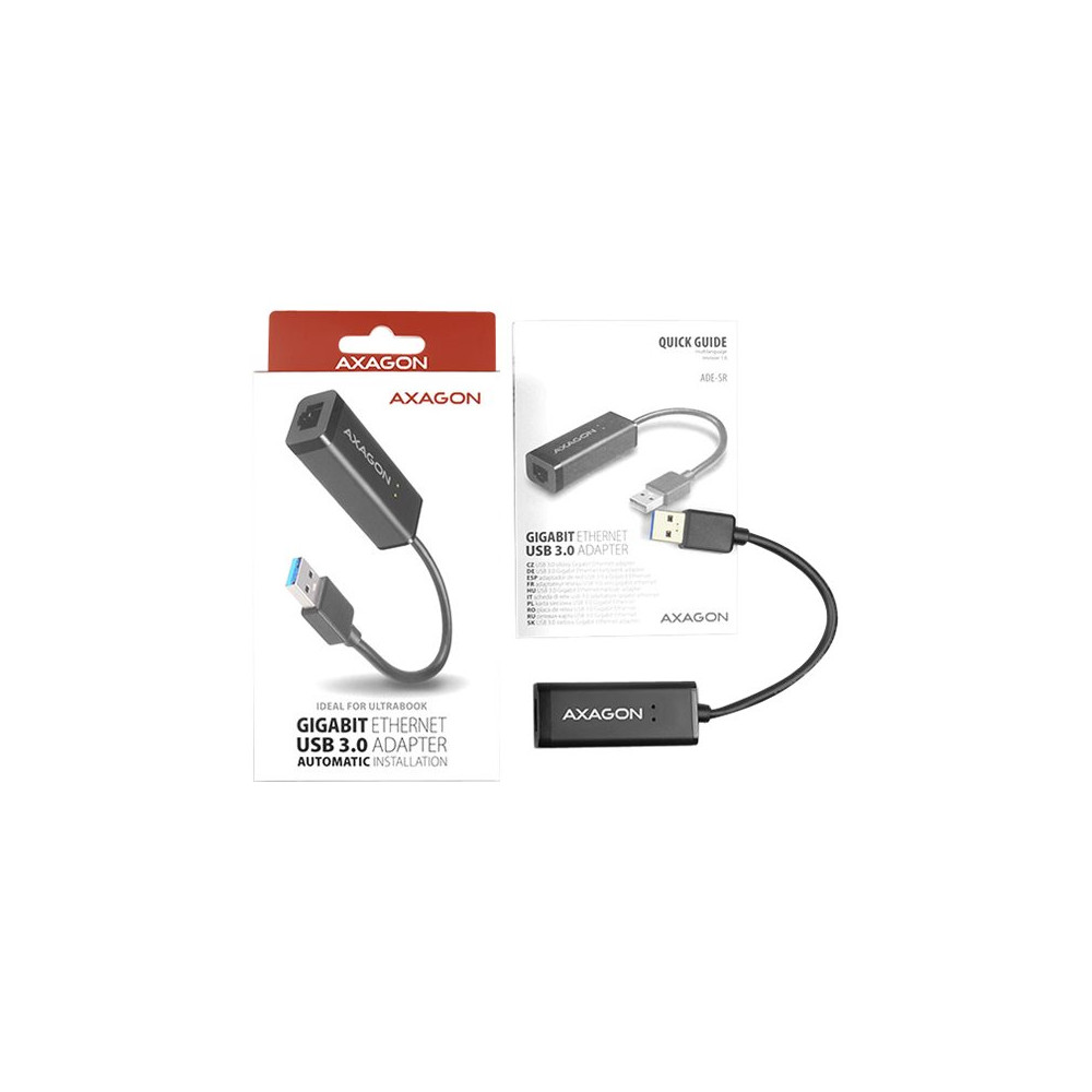 Produktbild för AXAGON ADE-SR - nätverksadapter - USB 3.0 - Gigabit Ethernet x 1