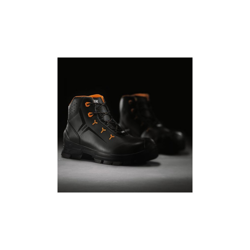 Produktbild för Uvex 65232, Unisex, Vuxen, Säkerhetskängor, Svart, Orange, E...