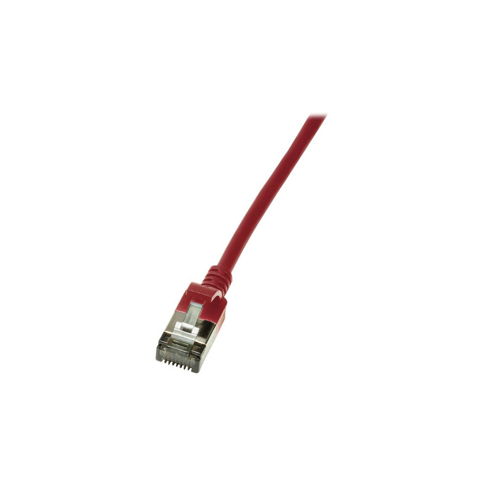Produktbild för LogiLink SlimLine - patch-kabel - 30 cm - röd, RAL 3031
