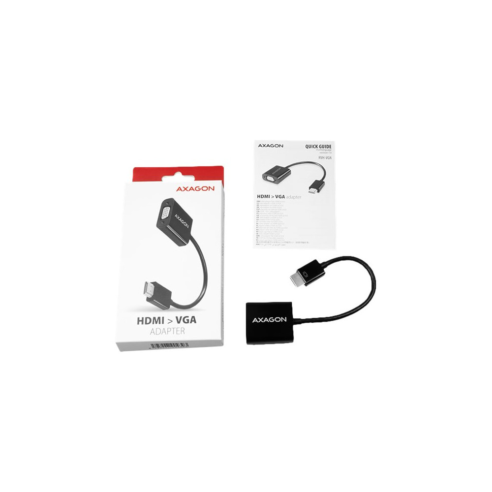 Produktbild för AXAGON videokort - HDMI / VGA - 17 cm