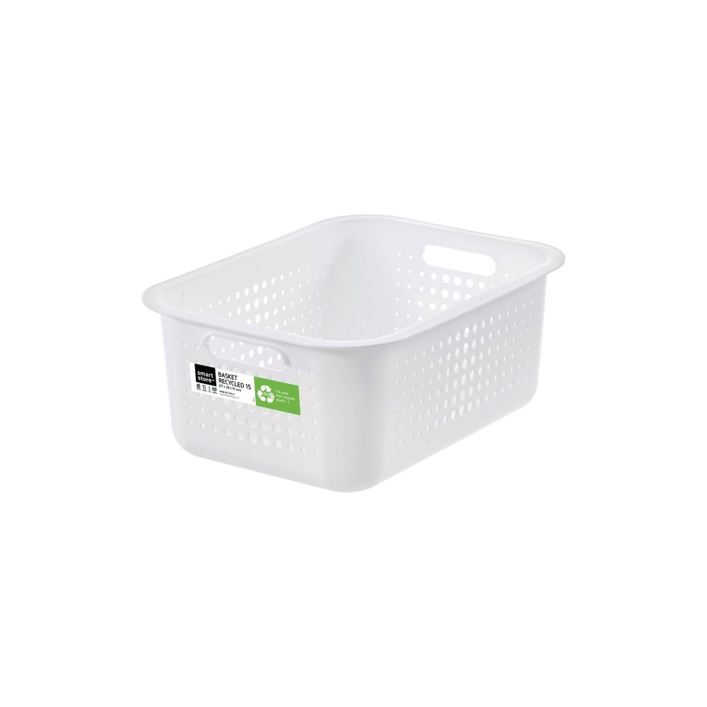 Produktbild för Förvaringskorg SmartStore Recycled 15 37 x 28 x 15 cm vit 10...