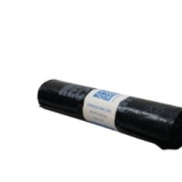 Produktbild för Avfallssäckar polyblå, 125 l, återvunnen plast, 40 my, svart...