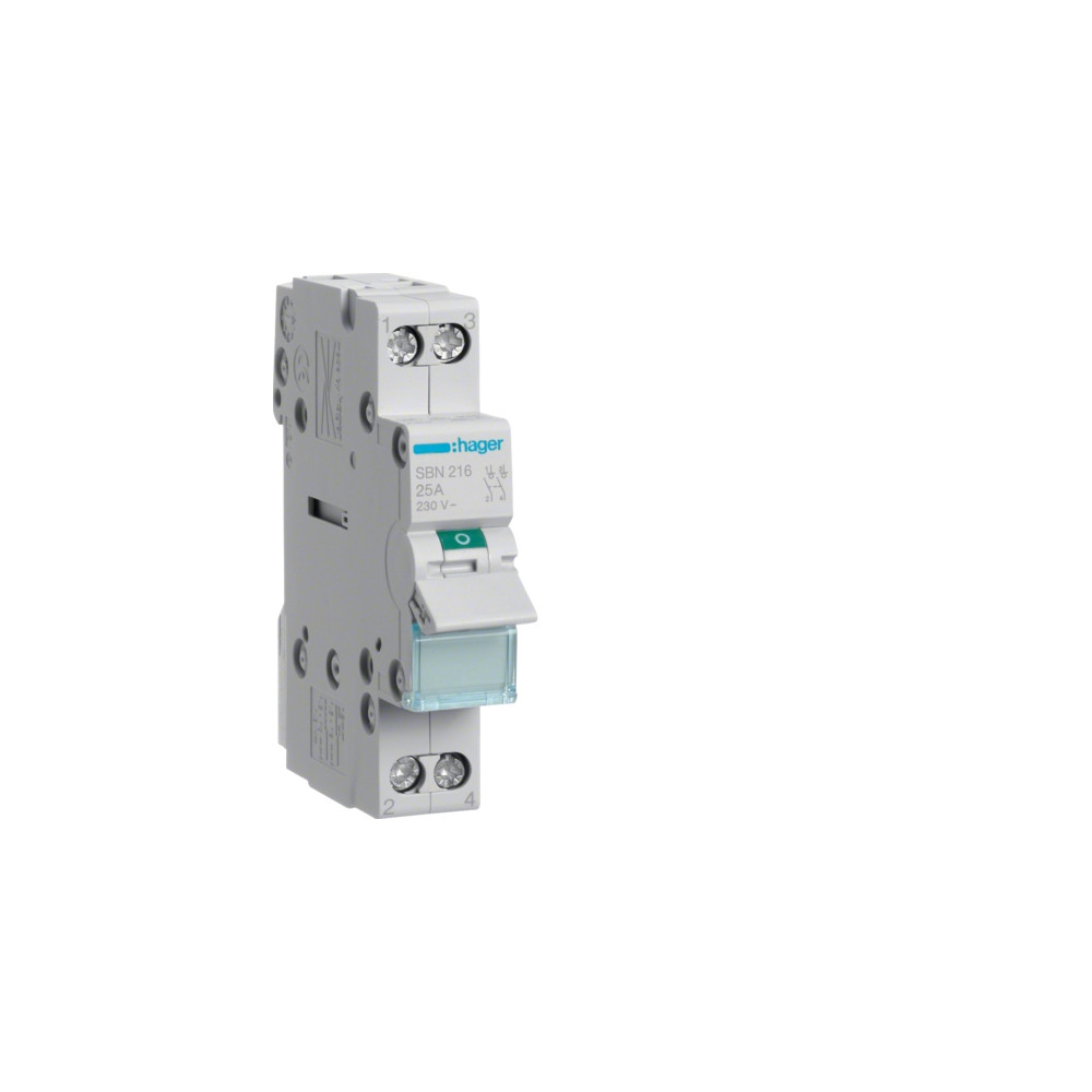 Produktbild för Hager SBN216, 16 A, 440 V, 1 modul(er), -20