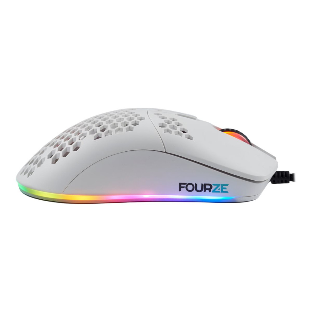 Produktbild för Fourze GM800 - mus - pärlvit