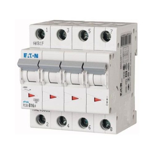 Eaton Eaton automatsäkring MCB 16A B-karaktär 4-polig 6kA 400V AC...