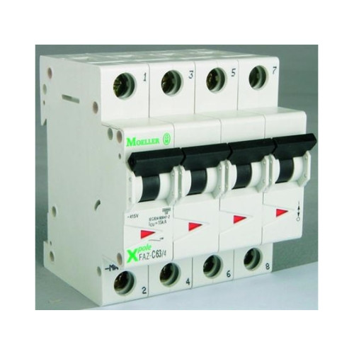 Eaton EATON Automatisk säkring, 4-polig, 16A, C-karaktäristik, 10...