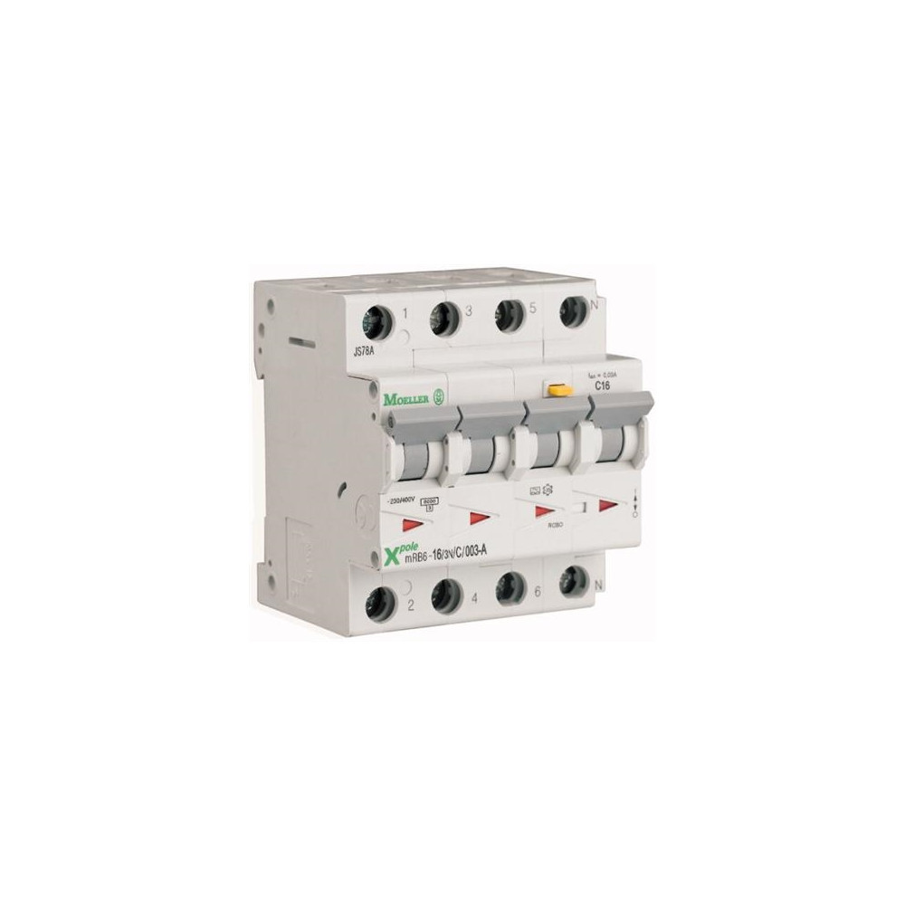 Produktbild för EATON kombinationsbrytare/RCBO 16A utlösningsström 30 mA, B-...
