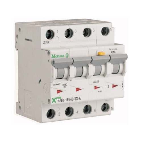 Eaton EATON kombinationsbrytare/RCBO 16A utlösningsström 30 mA, B-...
