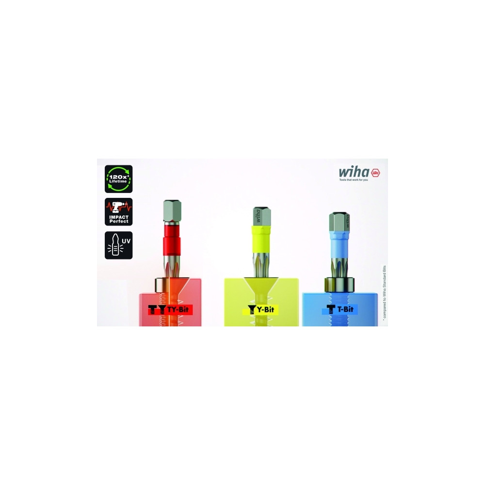 Produktbild för Wiha 42130, 5 styck, Torx, T20, 49 mm, 73 g, 25,4 / 4 mm (1...
