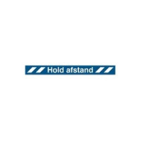 Produktbild för Golvskylt "Håll avstånd" blå golvfolie 100*1000 mm