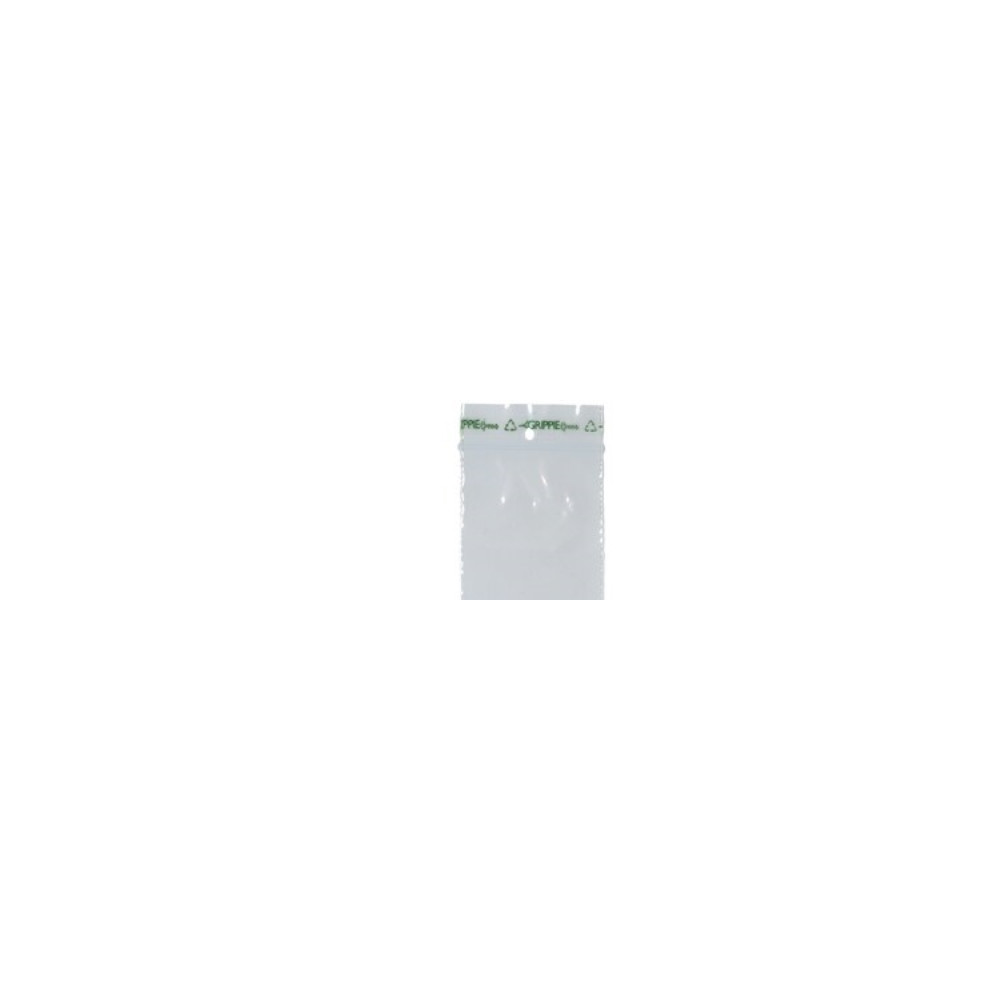 Produktbild för Dragkedjepåsar Grippie Green 70 x 100 mm, förpackning med 10...