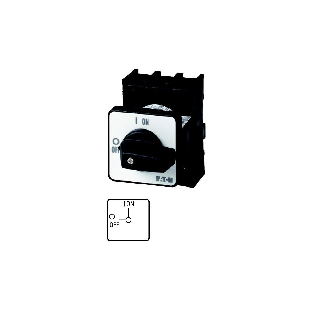 Produktbild för Eaton P1-32/E, Toggle switch, 3P, Svart, Vit, IP65, 48 mm, 4...