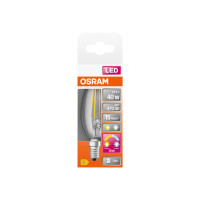 Produktbild för OSRAM STAR+ Relax and Active - LED-glödlampa med filament - form: B40 - klar finish - E14 - 4 W - kallt vitt/varmt vitt ljus - 2700/4000 K