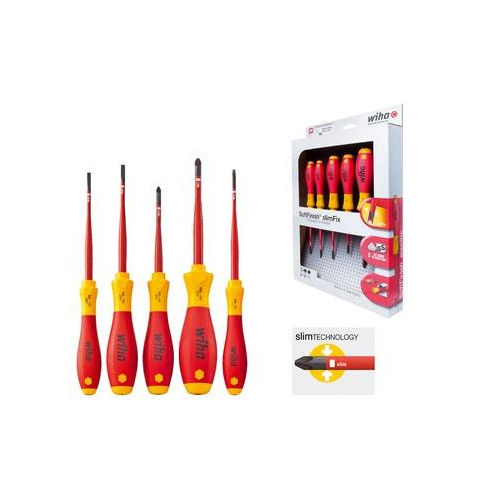 Wiha Wiha slimFix LAUS / 1000V skruvmejselsats, 5 delar: 1x Torx...