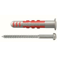 Produktbild för Fischer DuoSeal, Väggplugg, Nylon, Grå, Röd, 3,8 cm, 6 mm, 5...