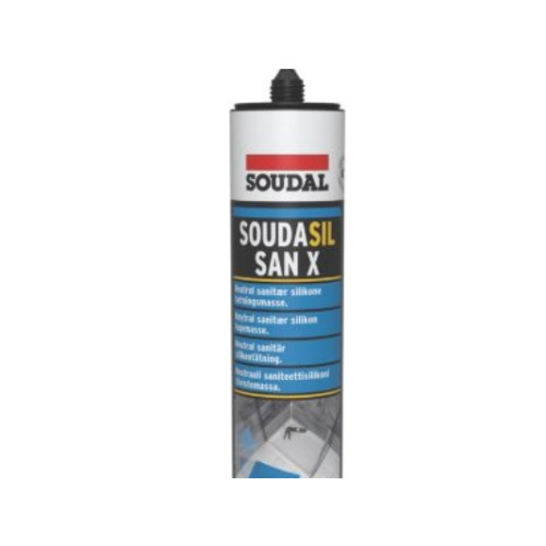 SOUDAL Soudasil SANX sanitetsilikon fogmassa 300 ml patron, transpa...