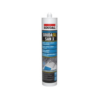 Produktbild för Soudasil SANX sanitetsilikon fogmassa 300 ml patron, transpa...
