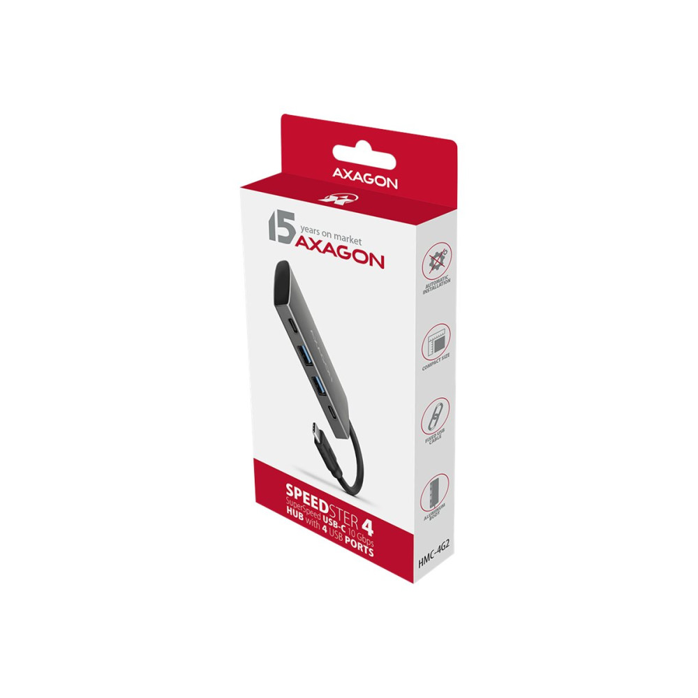 Produktbild för AXAGON HMC-4G2 SPEEDSTER 4 - hubb - 4 portar