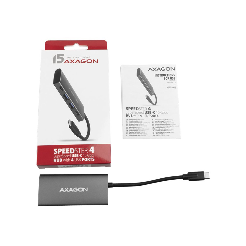 Produktbild för AXAGON HMC-4G2 SPEEDSTER 4 - hubb - 4 portar