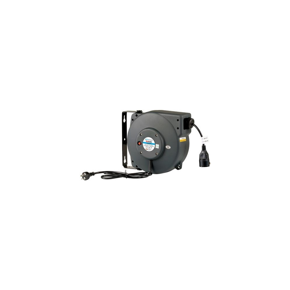 Produktbild för FLOWCONCEPT automatisk kabelupprullare 15 m PVC-kabel 3G1,5...