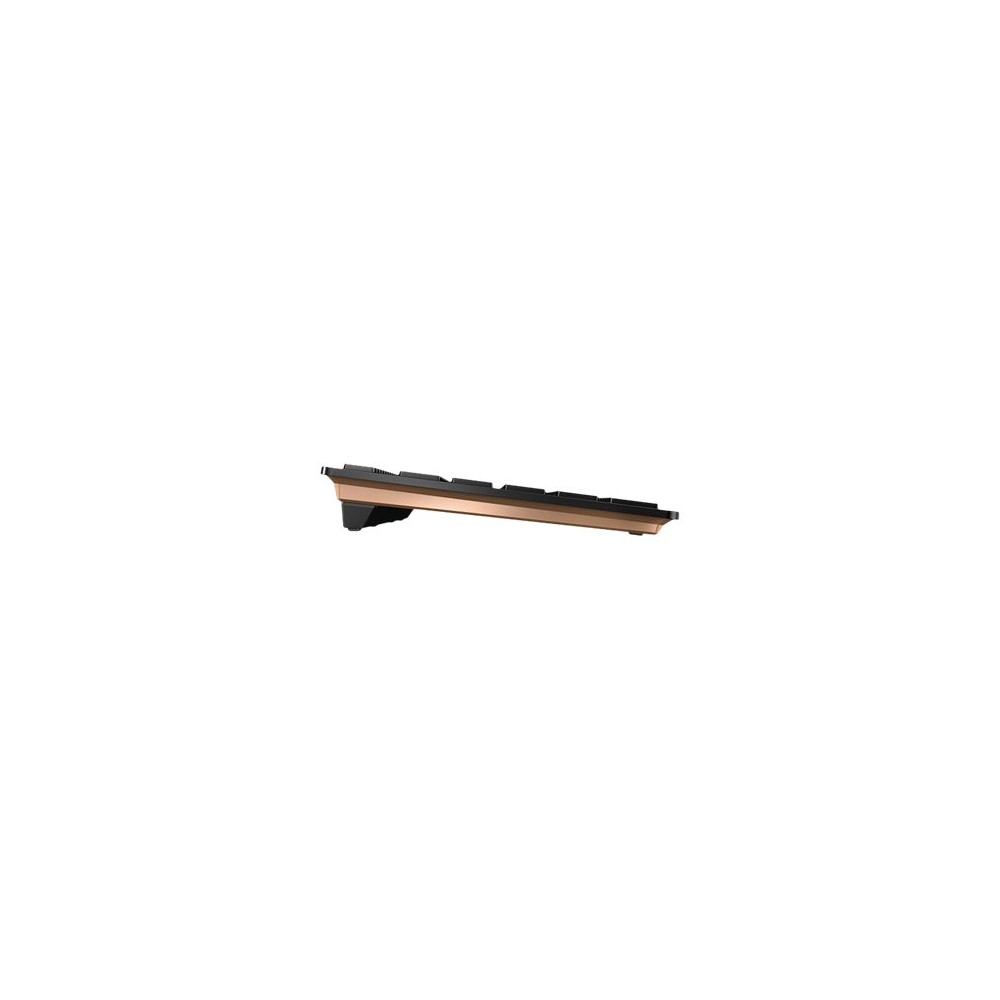 Produktbild för CHERRY DW 9100 SLIM - sats med tangentbord och mus - QWERTY - USA med eurosymbol - svart/brons Inmatningsenhet