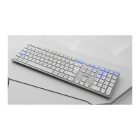Produktbild för CHERRY DW 9100 SLIM - sats med tangentbord och mus - AZERTY - fransk - vit, silver Inmatningsenhet