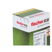 Produktbild för Fischer 524845, Kit med skruv och väggplugg, Autoklaverad lä...
