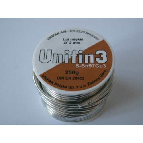 UNIPAK UNIPAK UNITIN lödtenn (mjuklöd) 2 mm 250 gram för lödning av...