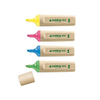 Produktbild för Highlighter edding 24 ecoline, sorterade färger, box med 4 s...