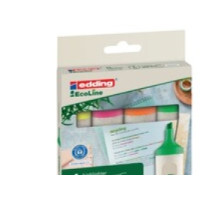 Produktbild för Highlighter edding 24 ecoline, sorterade färger, box med 4 s...
