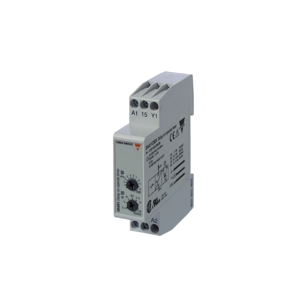Produktbild för CARLO GAVAZZI Tidsrelä med fördröjd attraktion, 1CO potentia...