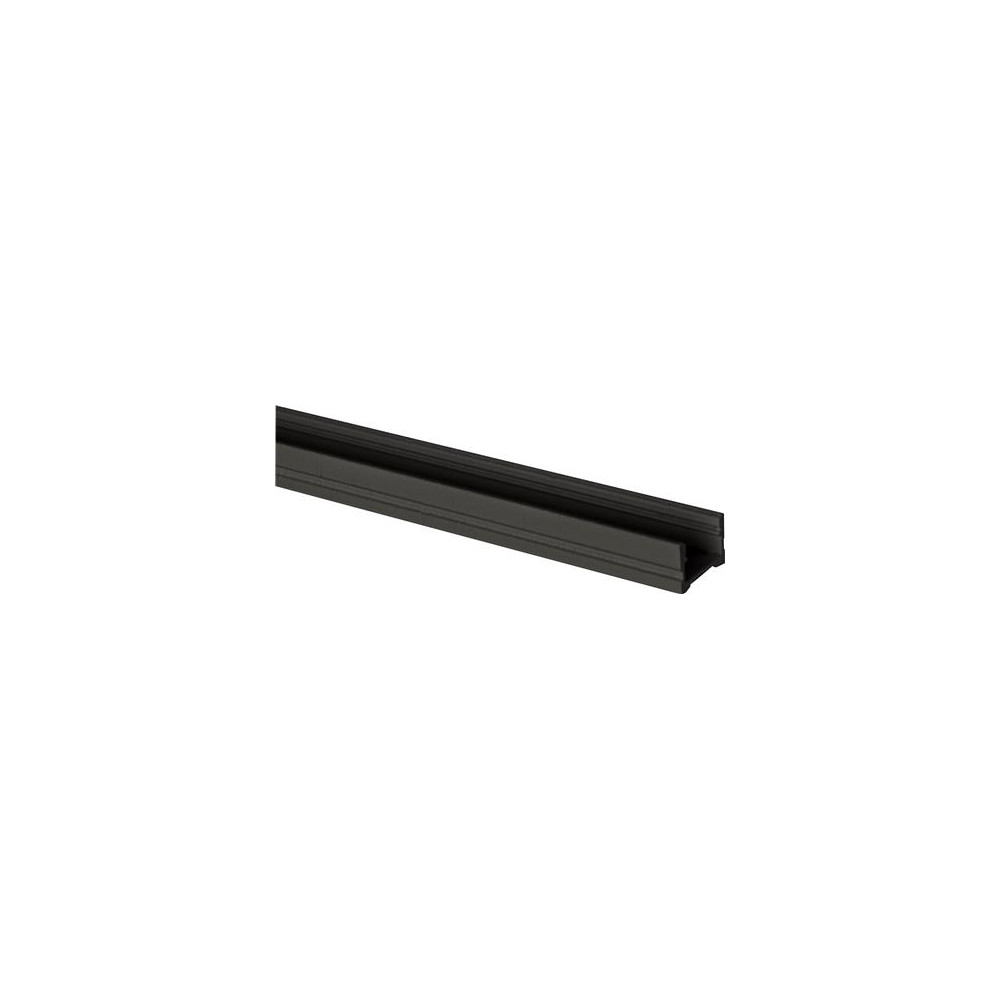 Produktbild för Aluminiumprofil Art low 2 m svartlackerad låg U-profil för b...