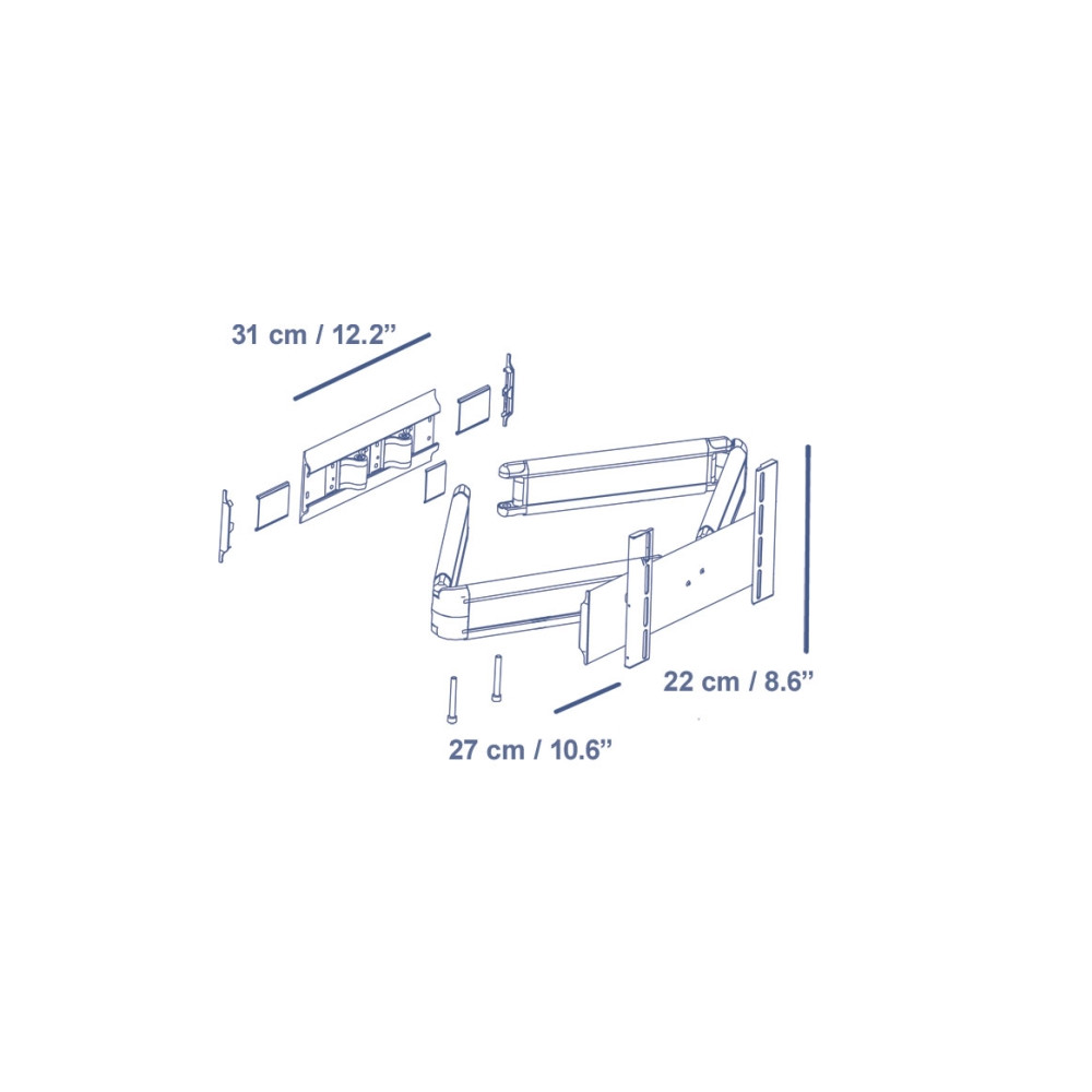 Produktbild för Sinox SurroundView S konsol - för LCD-display - grå-metallic