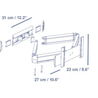 Produktbild för Sinox SurroundView S konsol - för LCD-display - grå-metallic