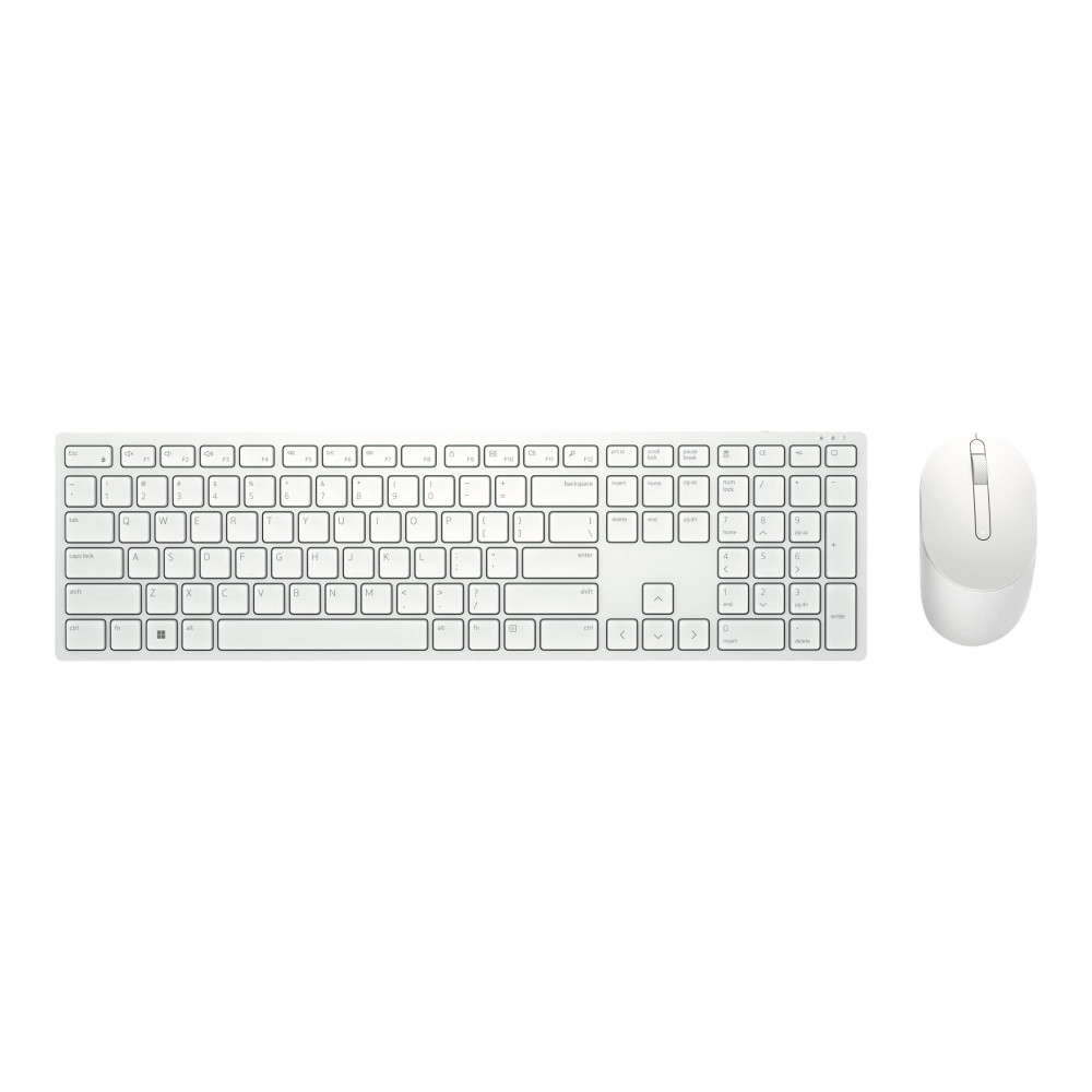 Produktbild för Dell Pro KM5221W - sats med tangentbord och mus - QWERTY - hela norden - vit Inmatningsenhet