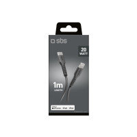 Produktbild för SBS TECABLELIGTC1K, 1 m, Lightning, USB C, Hankoppling, Hank...