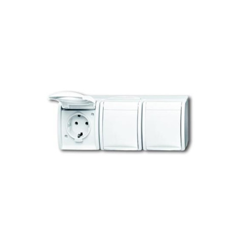 fix-pro FIX-PRO Ocean horisontellt vägguttag 3 x Schuko med jord, 25...