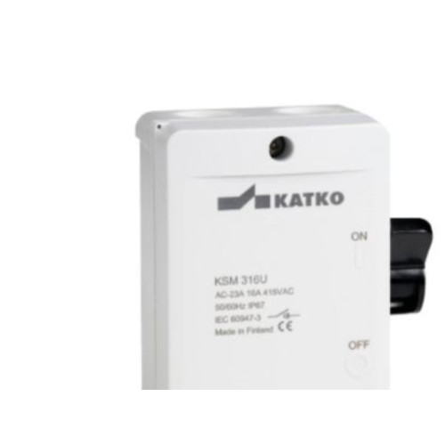 MTO ELECTRIC A/S Säkerhetsbrytare 25A 3P grå/svart KSM325U/2xM20 infästningss...