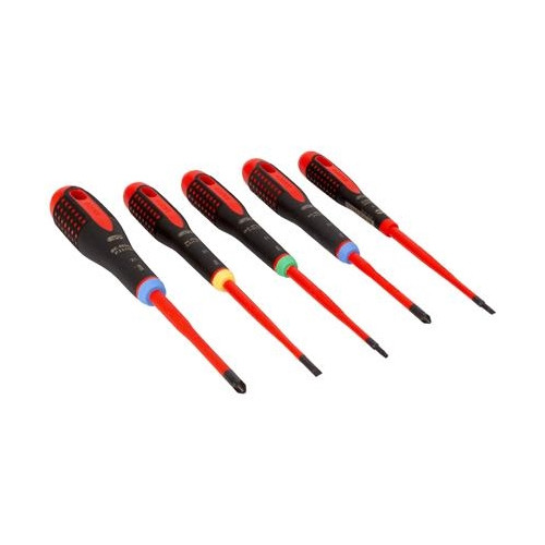 BAHCO Ergo 1000V skruvmejsel med 5 delar. LK, PZ och Torx 10 - Handverktyg
